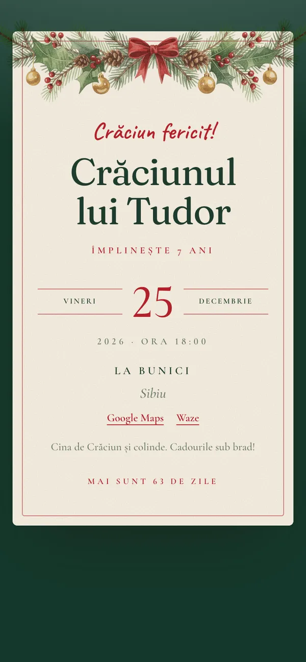 Lista „Crăciunul lui Tudor”, pe telefon, aspectul Brad